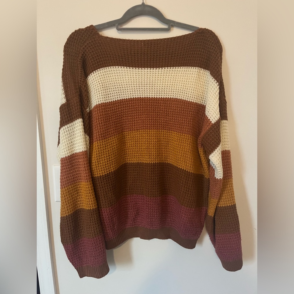 Umgee Color Block Sweater Size XL - Picture 2 of 4